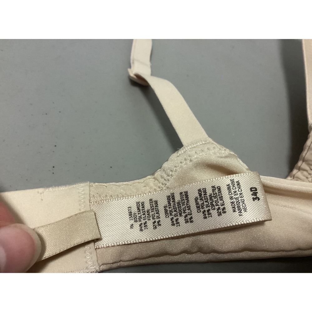 Skims Wireless Padded Bra Womens 34D Beige Seamless Adjustable Straps - Picture 5 of 15
